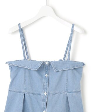 23区 【洗える】ライトダンガリー ビスチェ ライトインディゴ