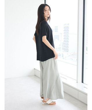 CRAFT STANDARD BOUTIQUE UVカット/接触冷感/洗える/ 半袖ニットプルオーバー Black