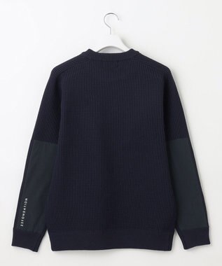 23区GOLF 【23Fondation/MEN】ワッフル ニット ネイビー系