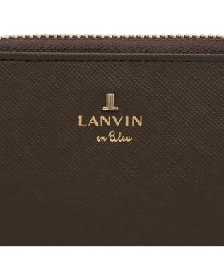 LANVIN en Bleu リュクサンブール 財布機能付きカードケース 濃茶