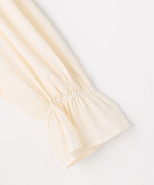 組曲 【先行予約】【WEB限定】シアーリンクルクロス フリル襟ブラウス エクリュ系