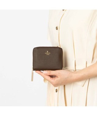 LANVIN en Bleu リュクサンブール 財布機能付きカードケース 濃茶