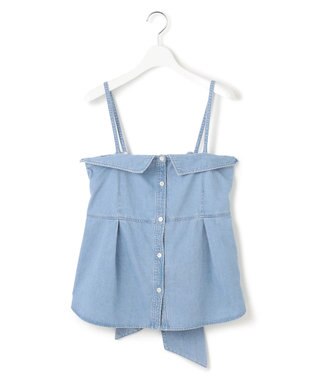 23区 【洗える】ライトダンガリー ビスチェ ライトインディゴ