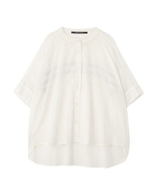 YECCA VECCA バック刺繍バンドカラーシャツ Off White