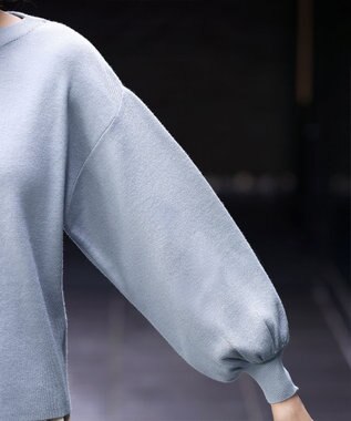 Tiaclasse 【安田美沙子さん着用・新色追加・洗える】ボリュームパフスリーブニット サックス