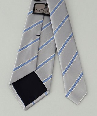 GOTAIRIKU 西陣タイ_レジメンタル ライトグレー系1