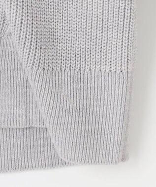 ANY SIS 【洗える】スフレアランパターン カーディガン ライトグレー