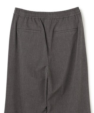 UNFILO 【セットアップ着用可/ウエストゴム】マイビューティ セミフレアパンツ チャコール