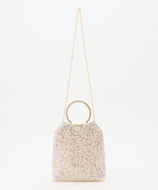 ANY SIS 【2WAY】リングメタルスパンコール ショルダーバッグ シルバー系