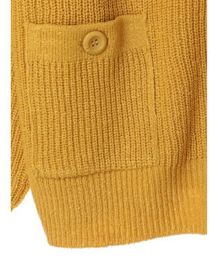 earth music&ecology ブークレーキーネックカーディガン Yellow