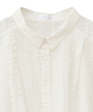 Green Parks Ｉ　ＳＥＴ２点　ギャザーシャツ＋布帛インナー Off White