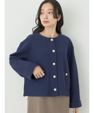 earth music&ecology 金釦スラブカーディガン