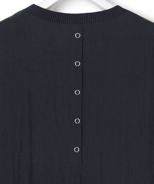 J.PRESS YORK STREET 【WOMEN】リヨセルコットン ニットコンビ ワンピース ネイビー系