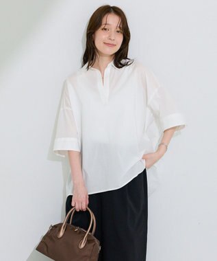 Green Parks ＵＶカットスキッパー半袖シャツ Off White