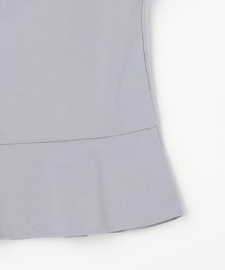 組曲 【先行予約・WEB限定】プレーティング天竺  ペプラムカットソー ブルーグレー系