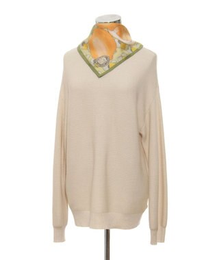 MOONBAT 【日本製】SWASH LONDON Citrus シルクツイルプリントスカーフ ライトオレンジ