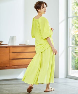 UNFILO 【セレSTORYコラボ】スポ可愛 シャカ楽ストレッチ スカート イエロー系