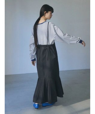 Green Parks ａ．裾プリーツキャミワンピース Black