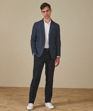 GOTAIRIKU カーディガンジャケット秋冬版【洗える/シワになりにくい/ストレッチ】リンクス BIZ ジャケット ダルブルー系8