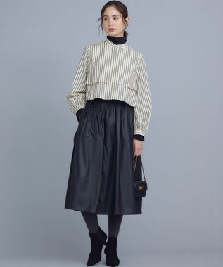 組曲 【WEB限定色あり】フルコーデフリルシャツ エクリュベース系1