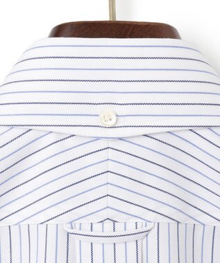 J.PRESS MEN 【KING SIZE】【PREMIUM PLEATS / 形態安定】スーピマコットンオルタネートストライプ  シャツ/B.D. サックスブルー系1