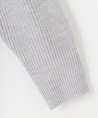 ANY SIS 【洗える】スフレアランパターン カーディガン ライトグレー