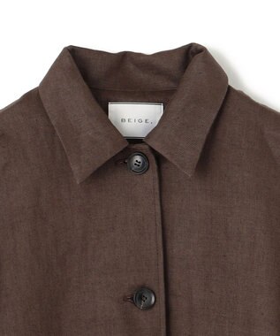 BEIGE， 【VERY 5月号掲載】CRINUM / オーバーサイズリネンジャケット Dark Brown
