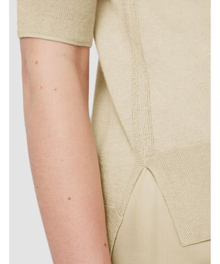 JOSEPH 【洗える】スーパーファインコットンシルク　ショートスリーブカーディガン Quail