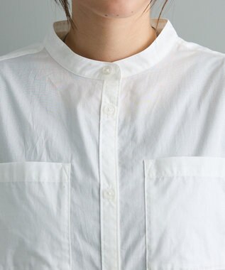CRAFT STANDARD BOUTIQUE バンドカラーロングシャツチュニッ Off White