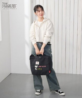 ROOTOTE 8441【スヌーピー】IP.ミディアム.2way.ピーナッツ-0J 03：グレー