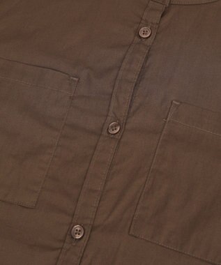 CRAFT STANDARD BOUTIQUE バンドカラーロングシャツチュニッ Brown