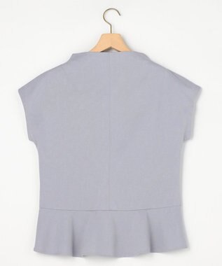 組曲 【先行予約・WEB限定】プレーティング天竺  ペプラムカットソー ブルーグレー系
