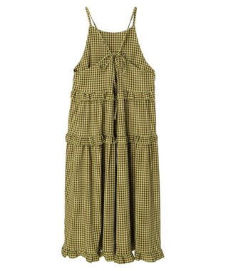 Green Parks ・Ｐｅｔｉｔ　Ｆｌｅｕｒ　カラーギンガムキャミワンピ Lime Green