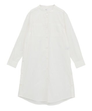 CRAFT STANDARD BOUTIQUE バンドカラーロングシャツチュニッ Off White