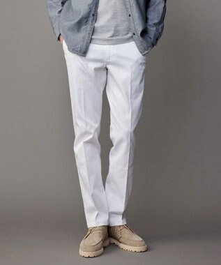 JOSEPH ABBOUD 【キングサイズ・ウエストも伸びる！・新色追加】オーガニックストレッチパンツ ホワイト系