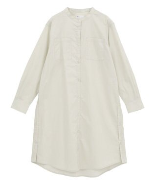 CRAFT STANDARD BOUTIQUE バンドカラーロングシャツチュニッ Light Beige
