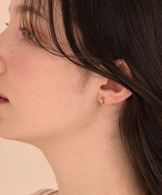 Phoebe 〈金属アレルギー対応〉リトルビーンセラミックポストピアス 小粒/ミニサイズ/小さい/定番 シャンパンゴールド