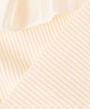 Feroux 【洗える】3way フリルニットトップス アイボリー系