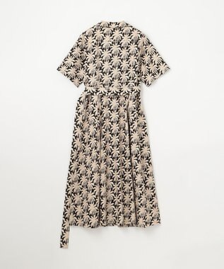 GRACE CONTINENTAL パームモチーフシャツワンピース ブラック