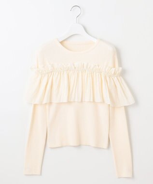 Feroux 【洗える】3way フリルニットトップス