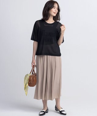 組曲 L 【WEB限定カラーあり】ギャザーライトデシン パンツ ベージュ系