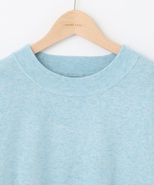 SHARE PARK LADIES ソフトタッチパフスリーブニット スカイブルー