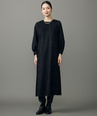 自由区 L 【カタログ掲載】ループカットジャカード ワンピース ブラック