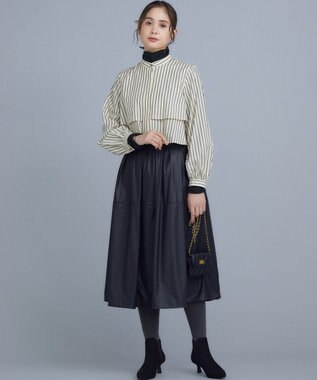 組曲 【WEB限定色あり】フルコーデフリルシャツ エクリュベース系1