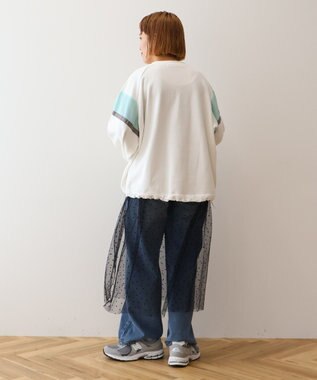 AMERICAN HOLIC 異素材ドロストラインスウェット Off White