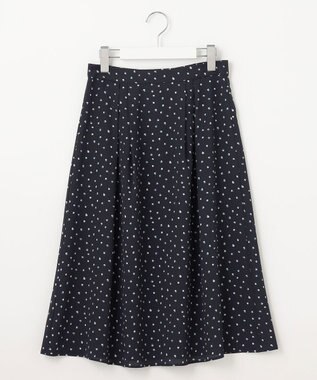 J.PRESS LADIES S 【洗える】ドット フラワープリント スカート ネイビー系5
