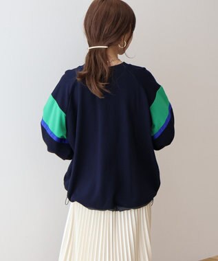 AMERICAN HOLIC 異素材ドロストラインスウェット Off White