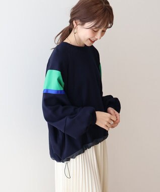 AMERICAN HOLIC 異素材ドロストラインスウェット Off White