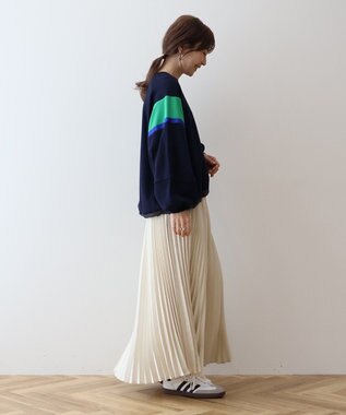 AMERICAN HOLIC 異素材ドロストラインスウェット Off White