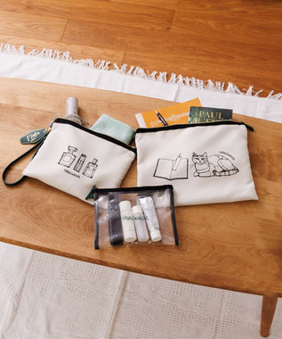 ACE BAGS & LUGGAGE HAyU × ace.  フラットポーチ 3点セット 猫柄 17825